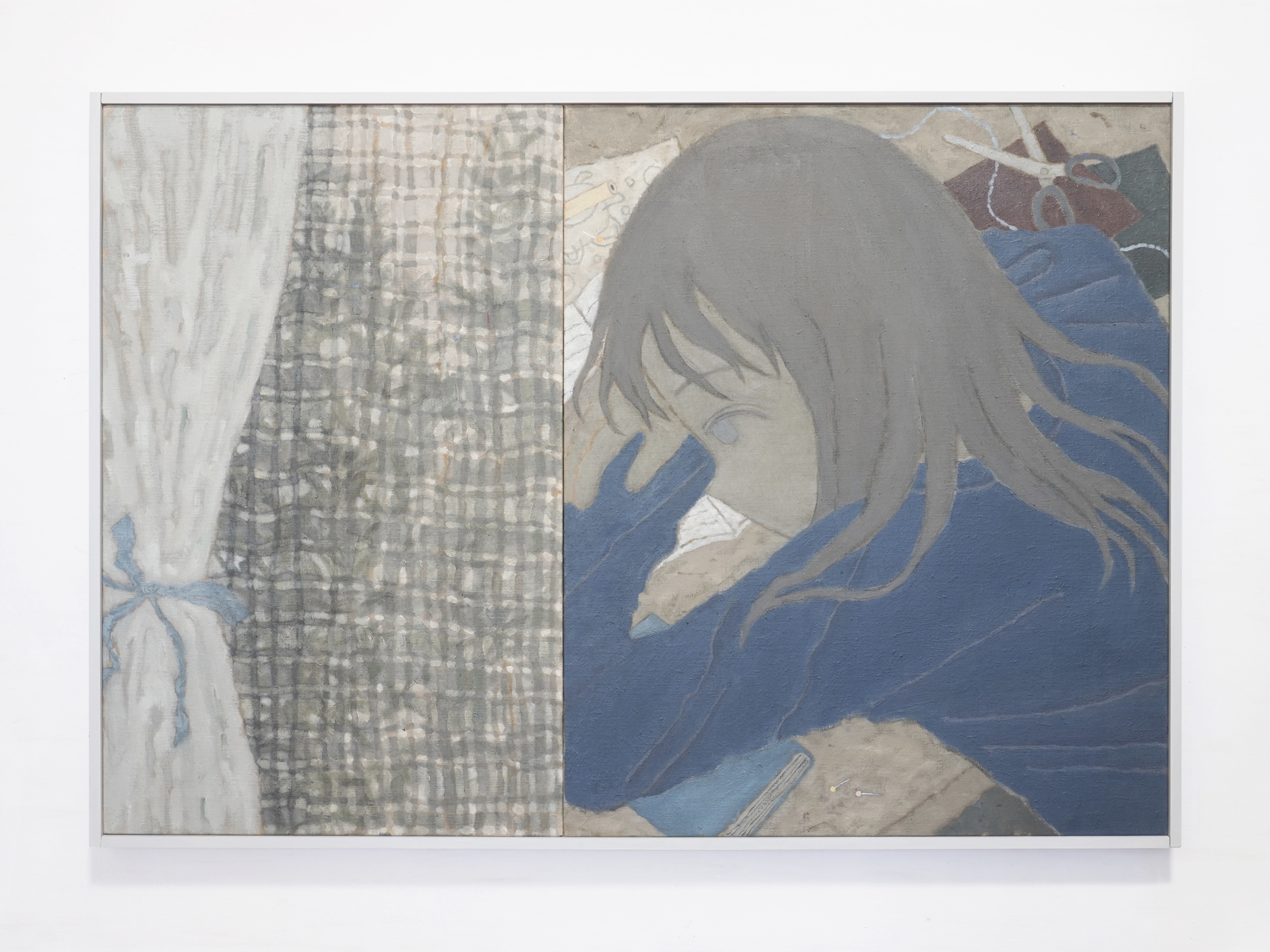 ☆決算最終☆穏やかな色彩,齊藤四郎,ゆるふわの点描,50号油彩小田原市収蔵 ☆決算最終☆穏やかな色彩,齊藤四郎,ゆるふわの点描,50号油彩